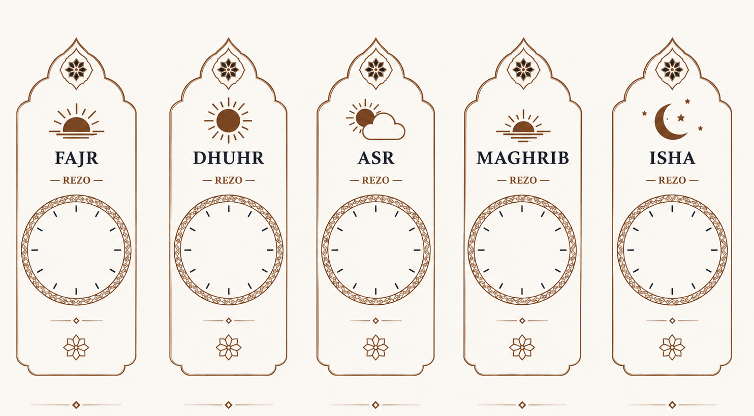 Horarios de oración